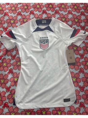 Nike USA Soccer White Jersey with Red & Navy  women’s XS